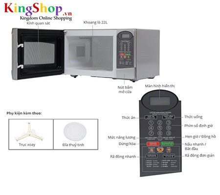 Lò vi sóng Sharp R-249VN(S) - Dung tích 22L - Hàng chính hãng