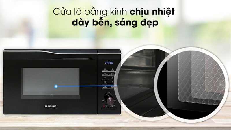 Thiết kế cửa lò của Lò vi sóng Samsung MC28M6035CK/SV-N