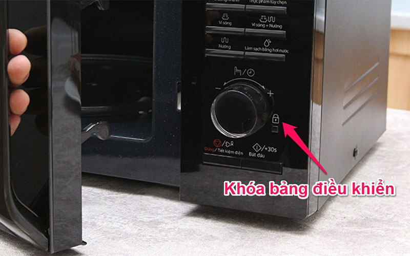 Tính năng khóa an toàn của Lò vi sóng Samsung MG23H3125NK/SV