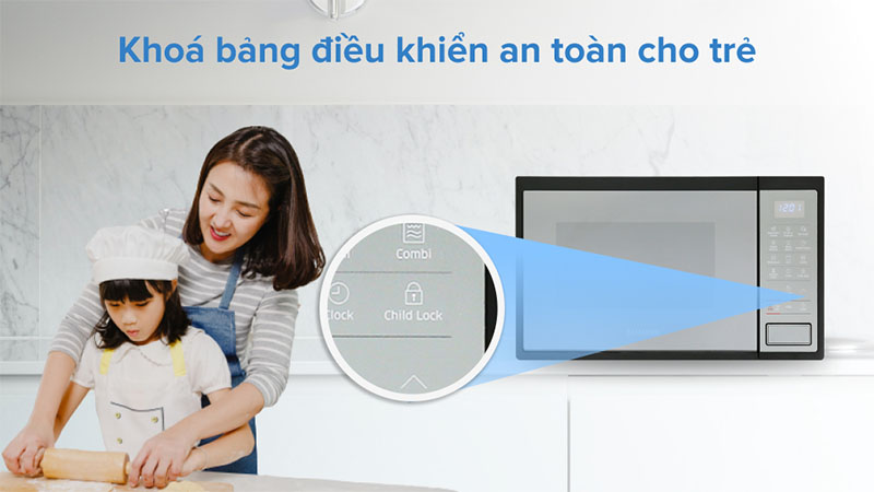 Lò vi sóng có nướng Samsung MG23J5133AM/SV-N - Hàng chính hãng