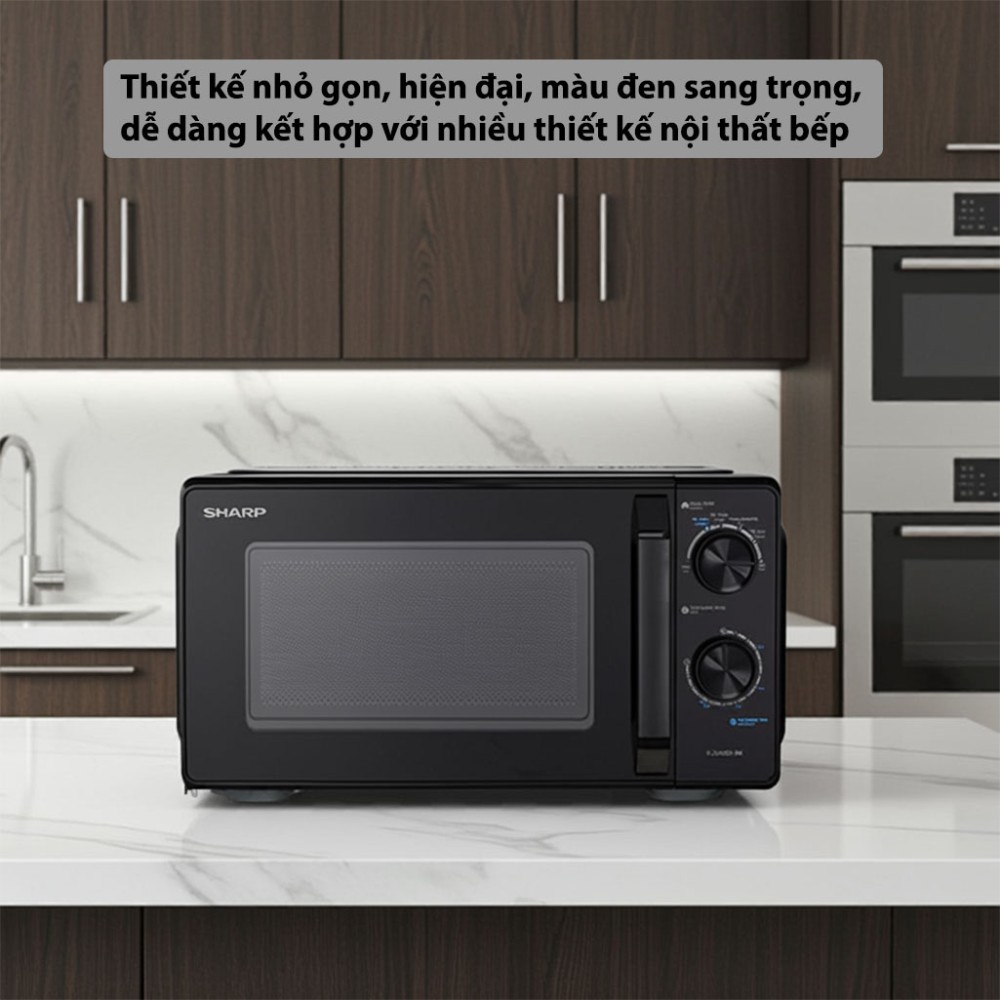 Lò vi sóng Sharp 20 lít R-2040EH-BK - Hàng chính hãng