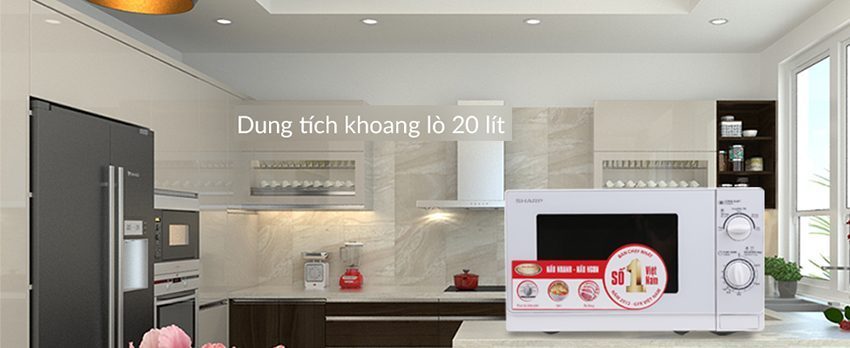 Lò vi sóng Sharp R-201VN-W - Hàng chính hãng