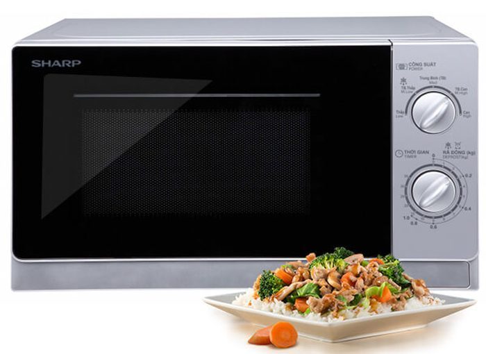 Lò vi sóng Sharp R-202VN-S 20L (Xám) - Thương hiệu Nhật Bản - Hàng chính hãng