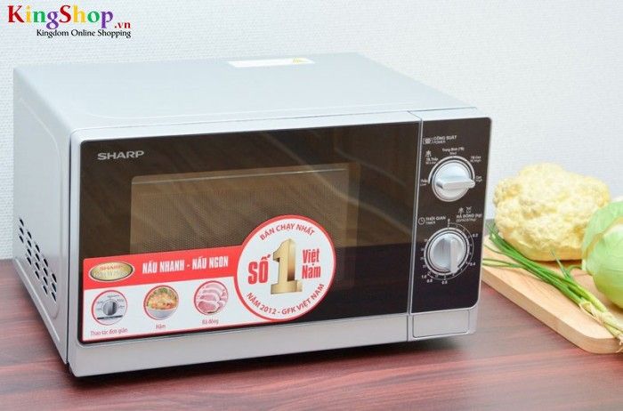 Lò vi sóng cơ Sharp R-205VN-S - Dung tích 20 lít - Hàng chính hãng