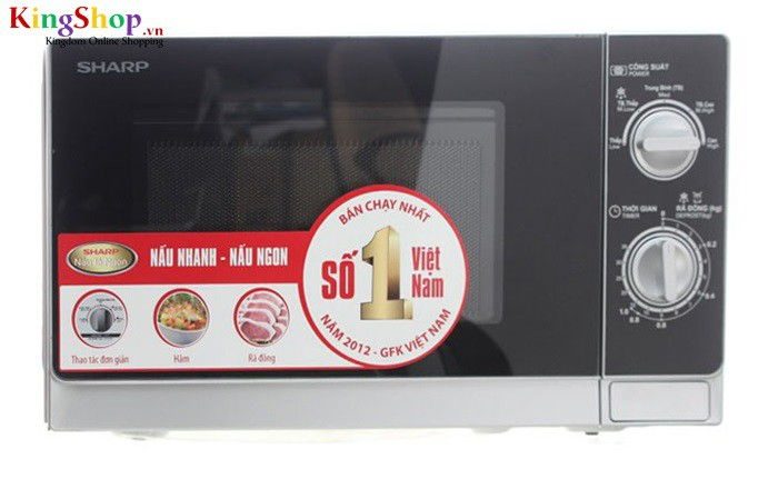 Lò vi sóng cơ Sharp R-205VN-S - Dung tích 20 lít - Hàng chính hãng
