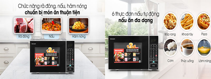 Lò vi sóng Sharp R-370VN-S - Hàng chính hãng