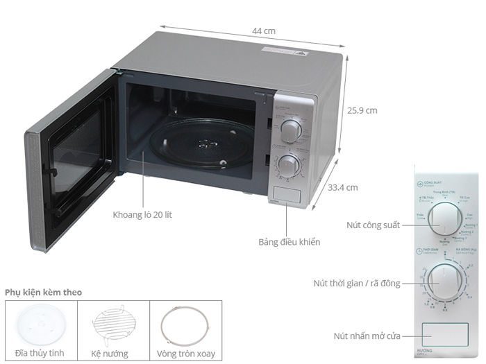 Lò vi sóng Sharp R-G226VN-S - Hàng chính hãng