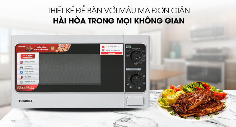 Thiết kế của Lò vi sóng Toshiba ER-SGM20(S1)VN