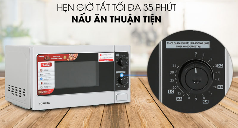 Chức năng hẹn giờ của Lò vi sóng Toshiba ER-SGM20(S1)VN