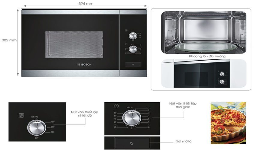 Lò vi sóng âm tủ Bosch BEL520MS0K