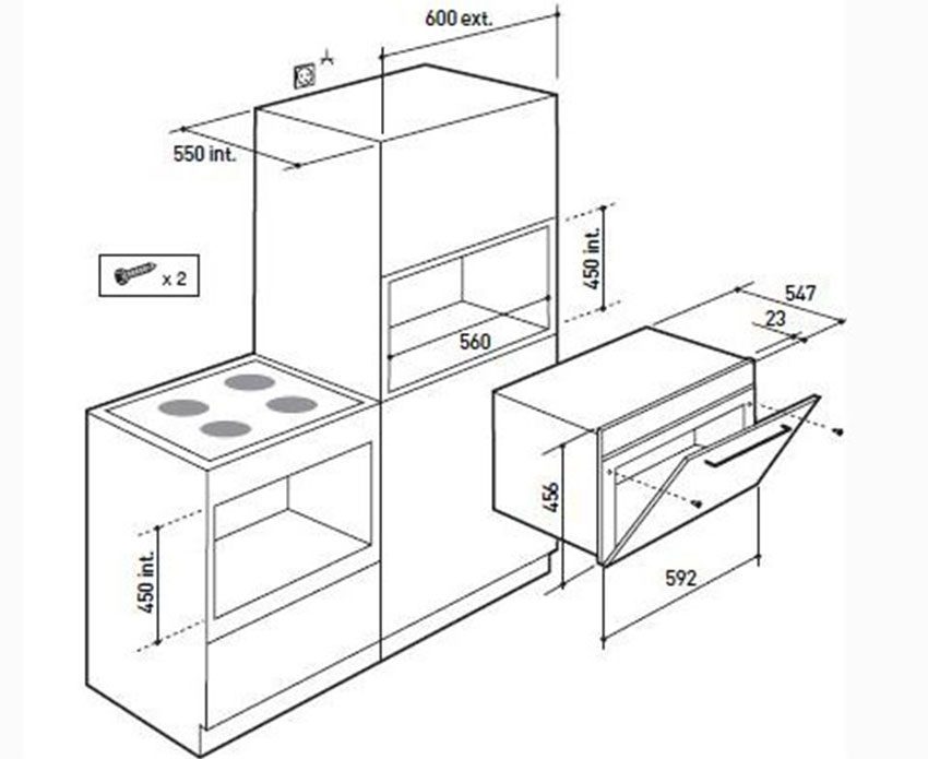 Lò vi sóng âm tủ Brandt ME1245M - Hàng chính hãng