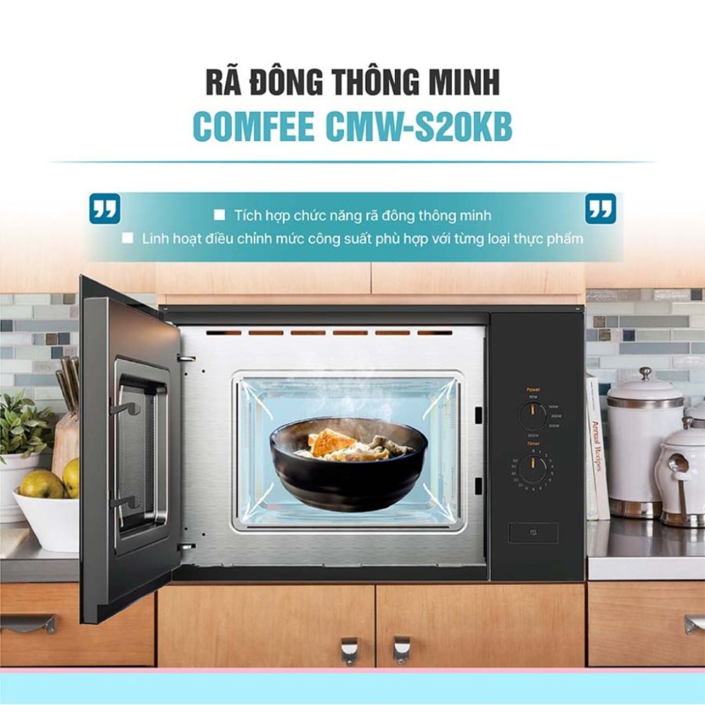 Lò vi sóng âm tủ Comfee 20 lít CMW-S20KB - Hàng chính hãng