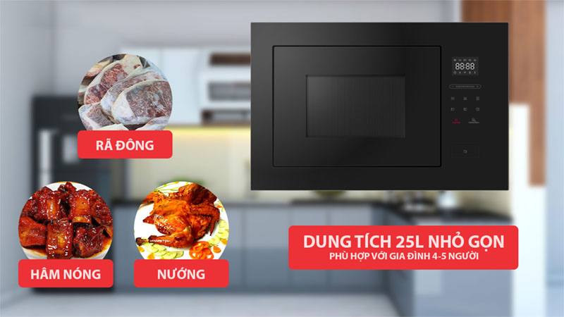 Lò vi sóng âm tủ Malloca MW-925BF - Hàng chính hãng