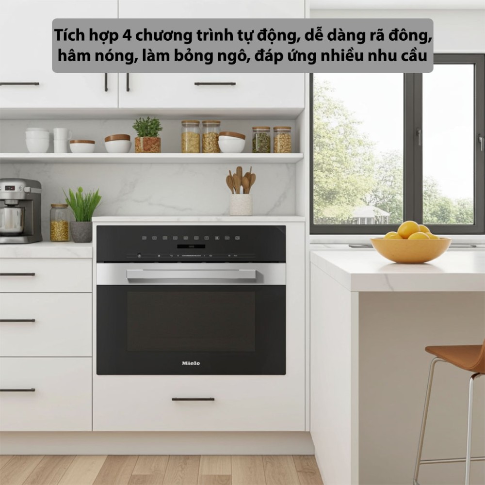 Lò vi sóng âm tủ Miele M-7240-TC chương trình hoạt động đa dạng đáp ứng nhiều nhu cầu