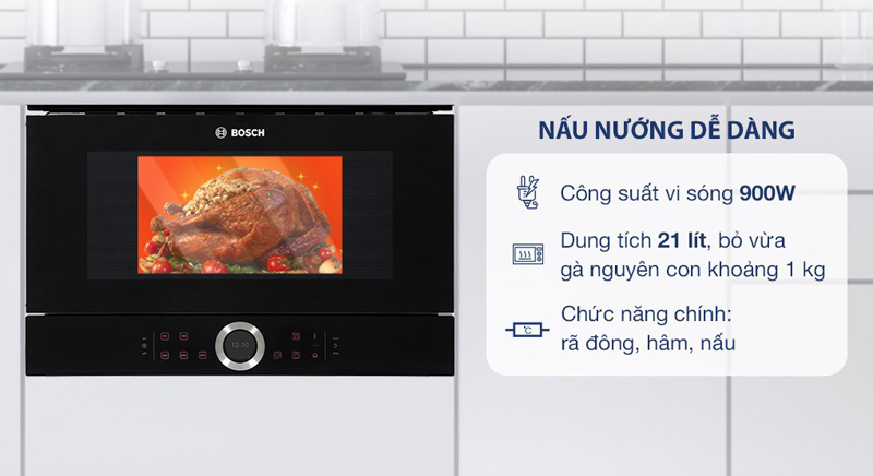 Lò có dung tích 21L, chiên được nhiều thực phẩm cùng lúc