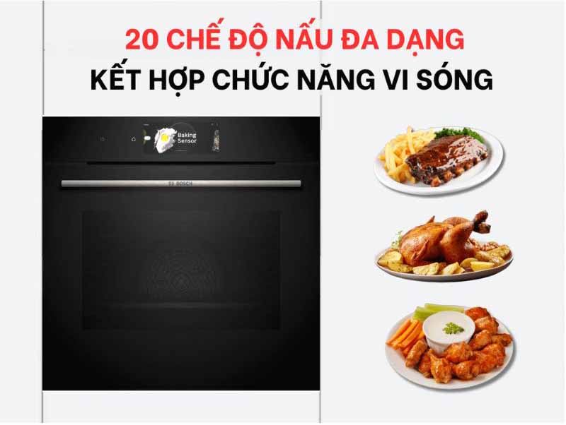Lò vi sóng kết hợp nướng Bosch HMG778NB1 - Hàng chính hãng