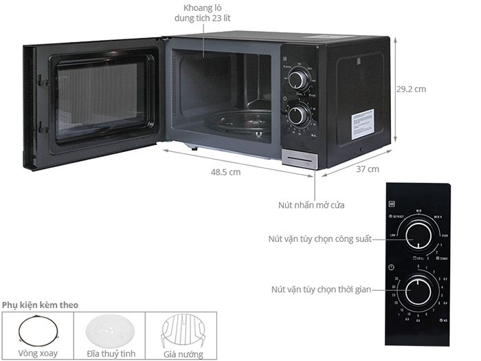 Lò vi sóng có nướng Electrolux EMM2318X - Hàng chính hãng