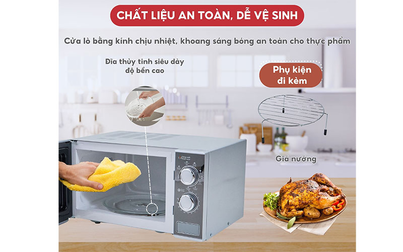 Lò vi sóng có nướng Hasuka HSK-256  - Hàng chính hãng