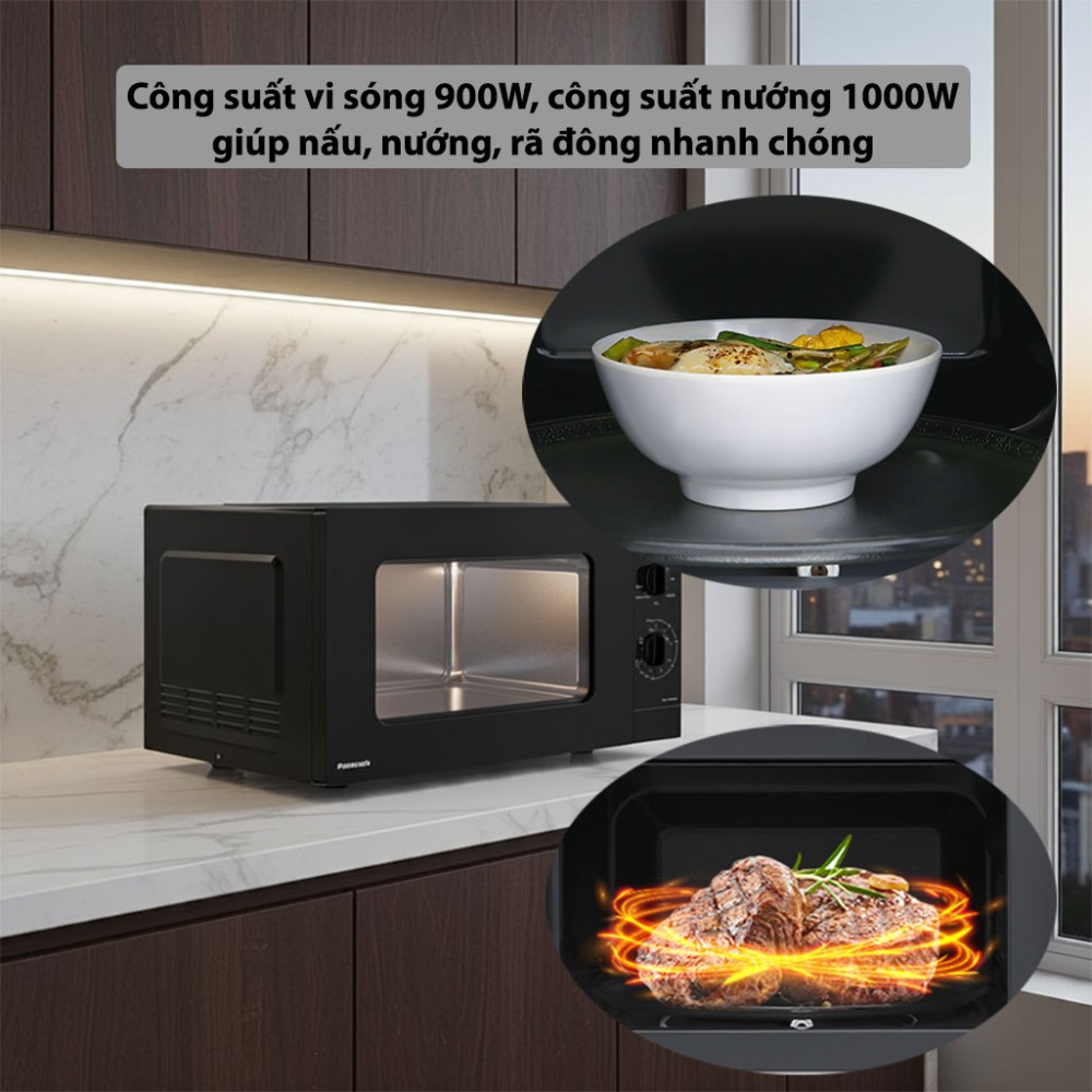 Lò vi sóng có nướng Panasonic NN-GM34NBYUE 24 lít công suất mạnh mẽ cho hiệu suất cao