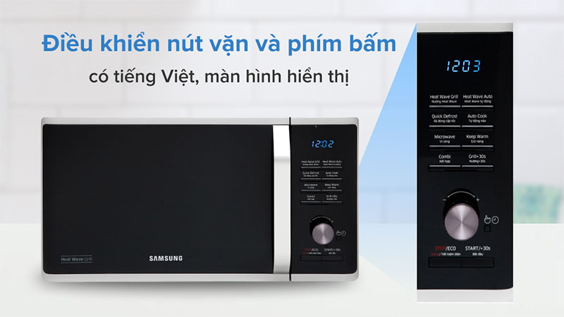 Lò vi sóng có nướng Samsung MG23K3575AS/SV - Hàng chính hãng