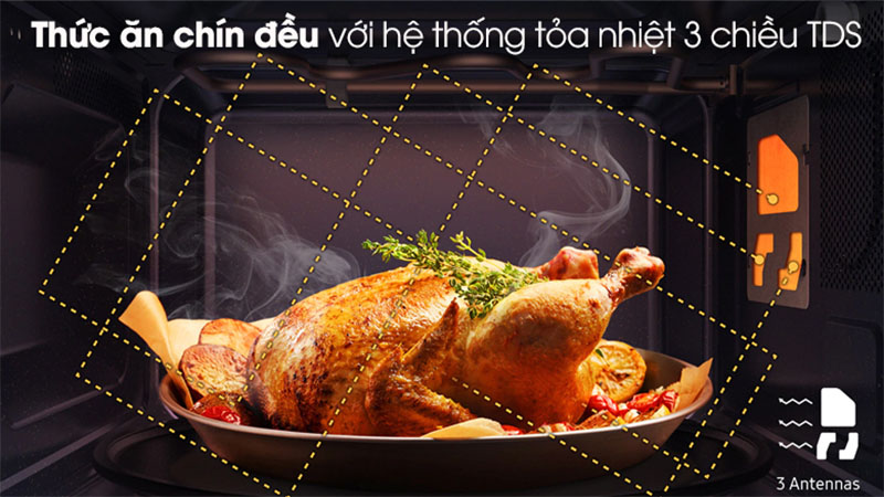 Lò vi sóng có nướng Samsung MG30T5018CK/SV - Hàng chính hãng