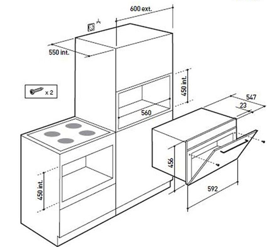 Lò vi sóng đa năng Brandt ME1255X - Hàng chính hãng