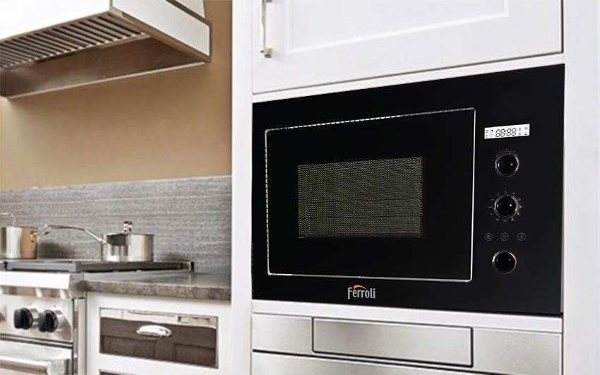 Thiết kế âm tủ hiện đại và sang trọng của lò vi sóng kèm nướng Ferroli FO-2514B
