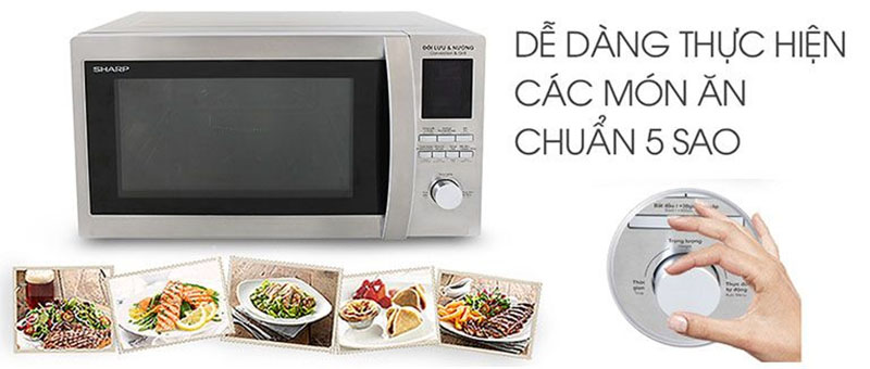 Lò vi sóng kết hợp nướng Sharp R-G825VN-ST - Hàng chính hãng