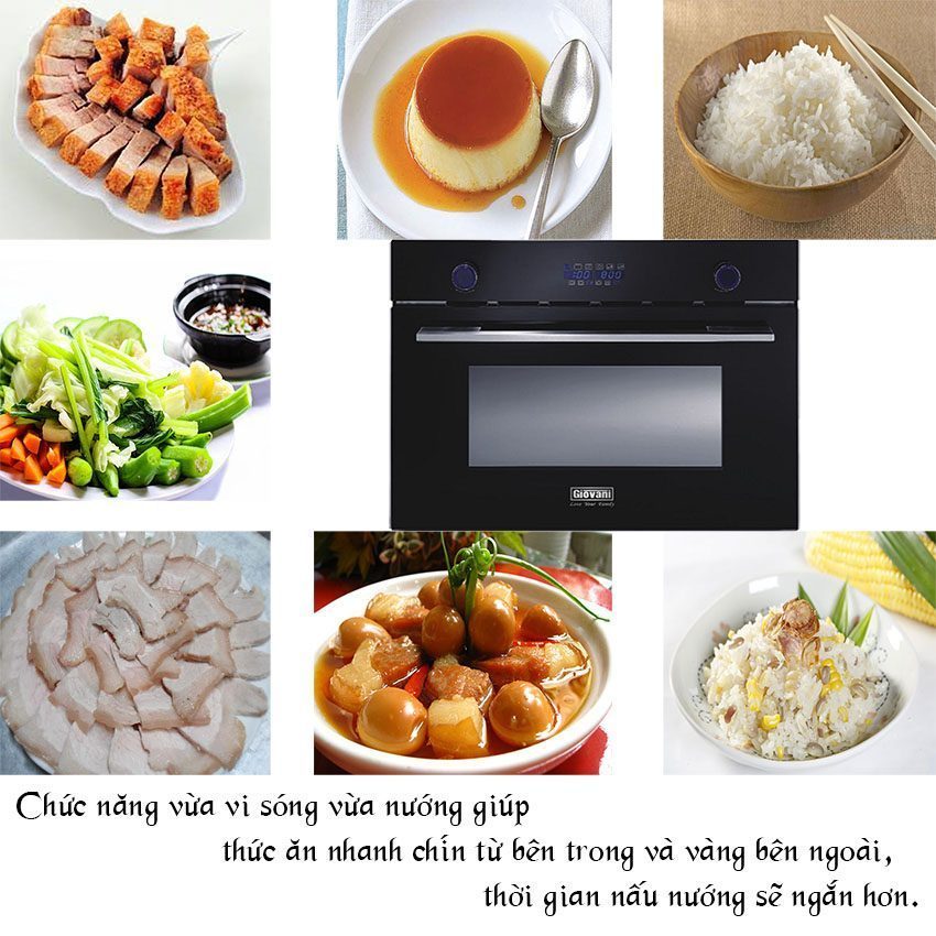 Lò vi sóng kết hợp nướng Giovani GW-1035B - Hàng chính hãng