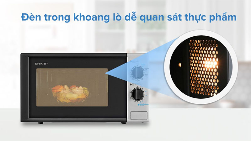 Lò vi sóng kết hợp nướng Sharp R-G225VN-BK - Hàng chính hãng