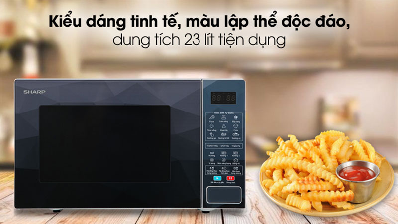 Lò vi sóng kết hợp nướng Sharp R-G378VN-CS - Hàng chính hãng