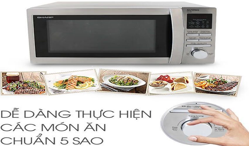 Ứng dụng của lò vi sóng kết hợp nướng Sharp R-G932VN-ST