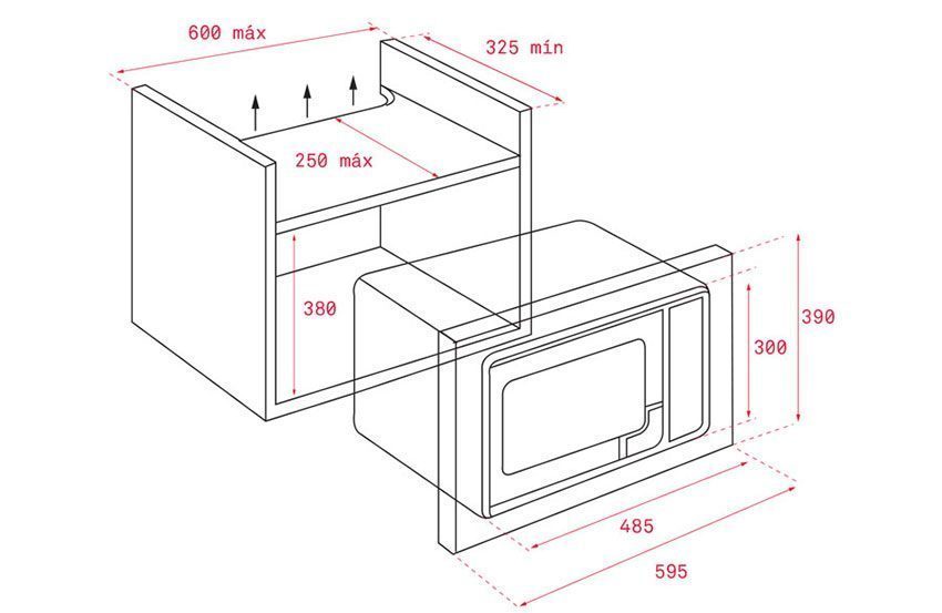 Lò vi sóng kết hợp nướng Teka ML 820 BIS - Hàng chính hãng