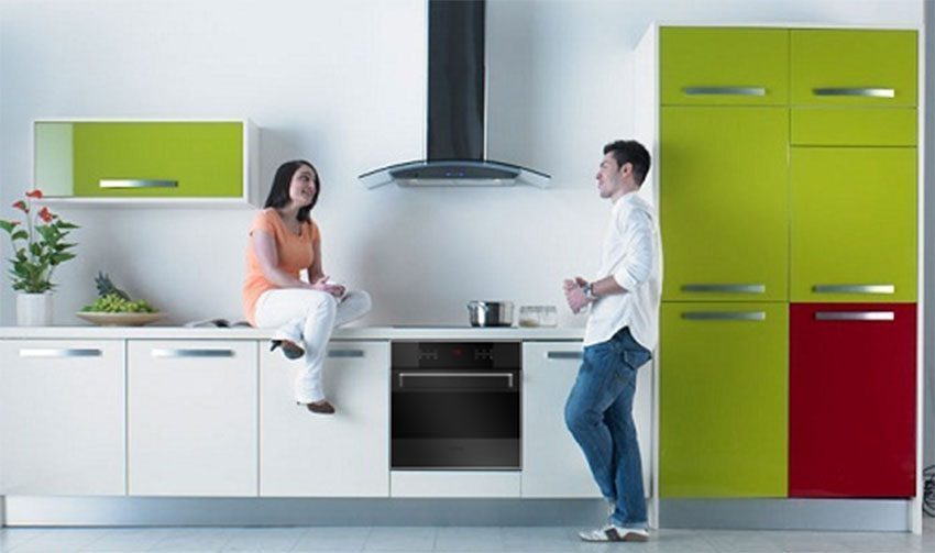 Thiết kế lắp âm hiện đại của lò vi sóng kết hợp nướng âm tủ Hafele HO-KT45B