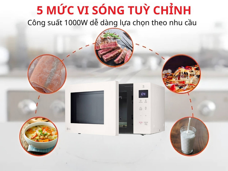 Lò vi sóng LG 25 lít MS2535GIK - Hàng chính hãng