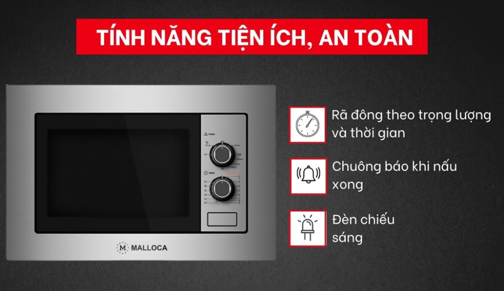 Lò vi sóng âm tủ Malloca MW-820 ECO - Hàng chính hãng