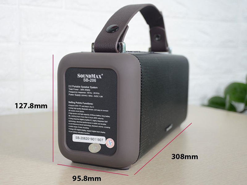 Loa Bluetooth Soundmax SB-206 - Hàng chính hãng