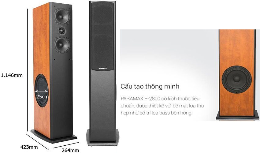 Loa đứng Paramax F-2800 - Hàng chính hãng