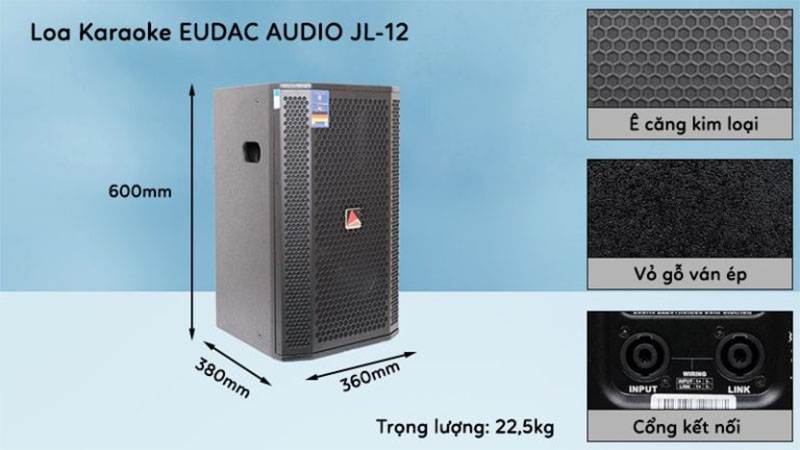 Loa full Eudac JL-12 - Hàng chính hãng