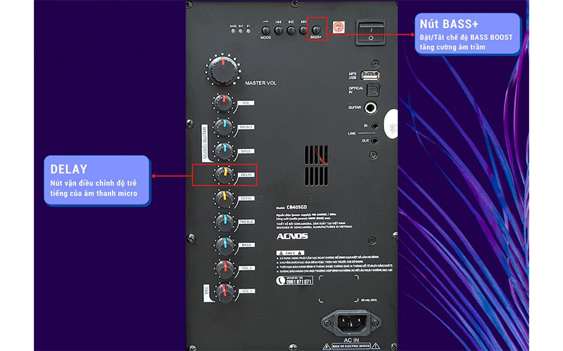 Loa karaoke di động Acnos CB405GD - Hàng chính hãng
