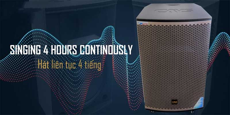 Thời gian sử dụng của Loa karaoke di động CAVS PG15S