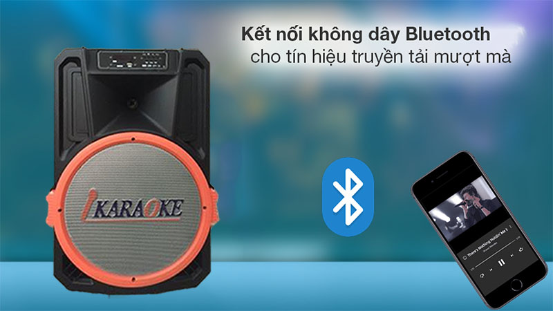 Tính năng kết nối Bluetooth của Loa karaoke di động Ladomax V-A1501