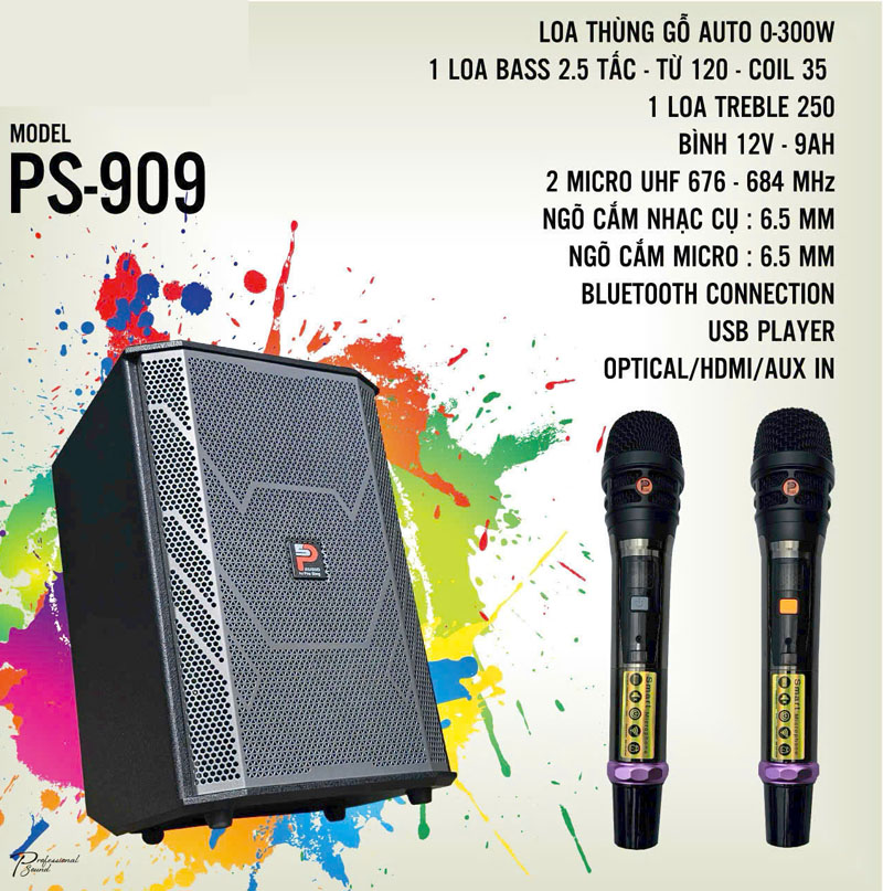 Loa karaoke di động ProSing PS-909 - Hàng chính hãng