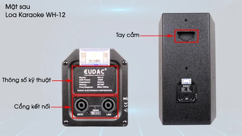 Loa karaoke di động Eudac WH-12 - Hàng chính hãng