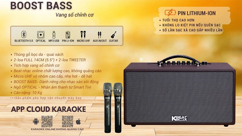 Loa karaoke xách tay Acnos CS391 - Hàng chính hãng