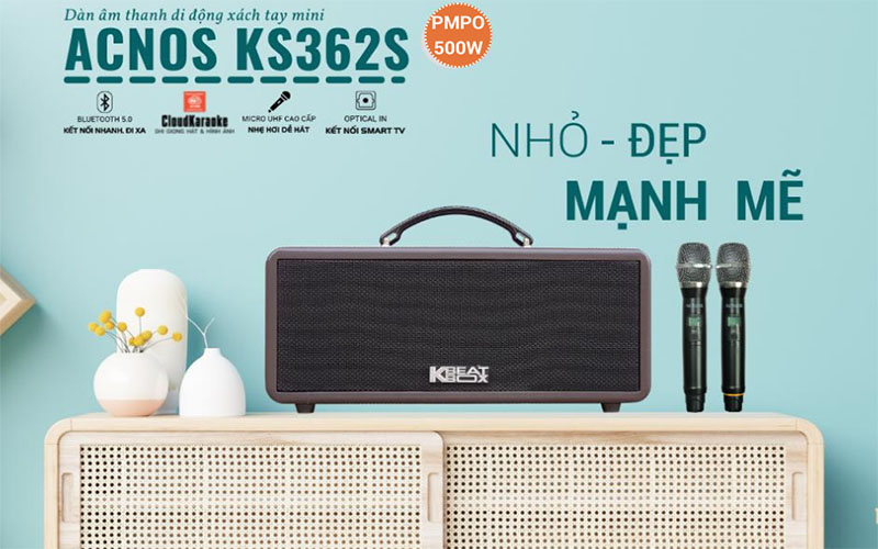 Loa karaoke xách tay Acnos KS362S - Hàng chính hãng