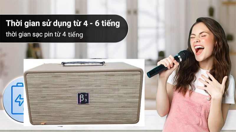 Loa karaoke xách tay Beta Three UA-160 - Hàng chính hãng