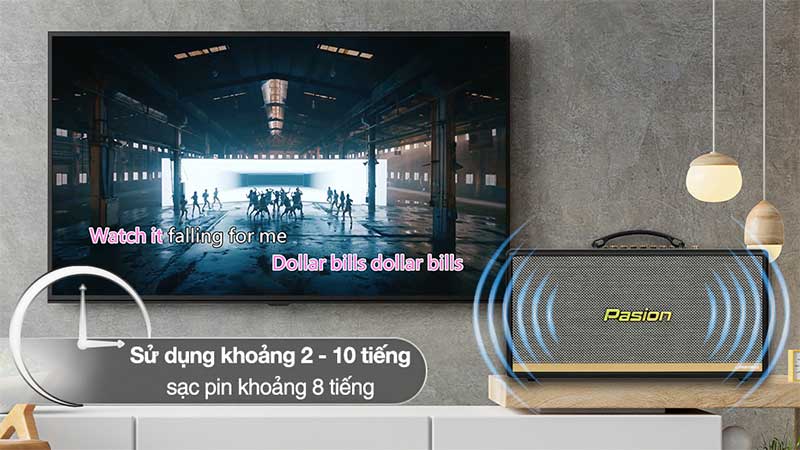 Thời gian sử dụng và sạc của Loa karaoke xách tay Paramax Pasion 2C
