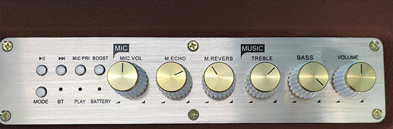 Bảng điều khiển nằm ngay trên thân loa