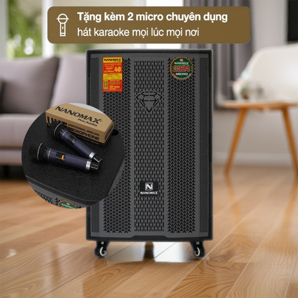 Loa kéo Nanomax SK-15D5 Bass 40cm 650W - Hàng chính hãng